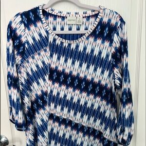 Retro print blouse, size 1/Medium from Zenergy Chico’s, new-like condition